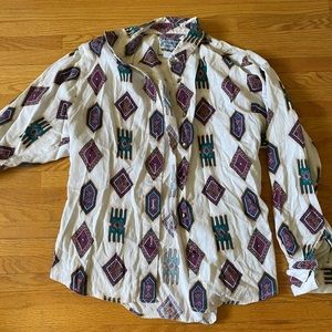 vintage wrangler women western button up